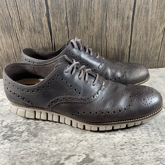 Cole Haan Other - Cole Haan Zerogrand Wingtip Oxford Java C25273 Leather Mens Size 10.5